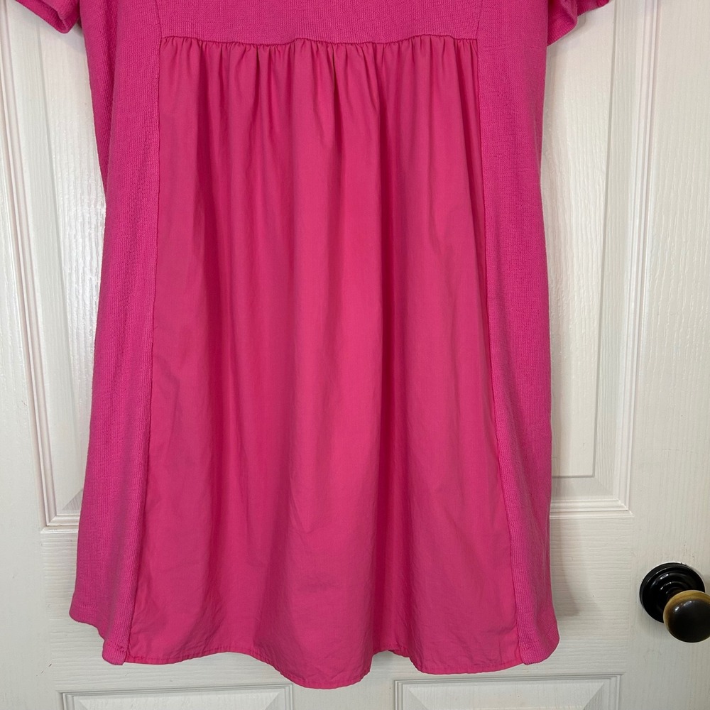 English Factory Pink Ruffle Sleeve Babydoll Dress Womens Medium - Picture 8 of 10